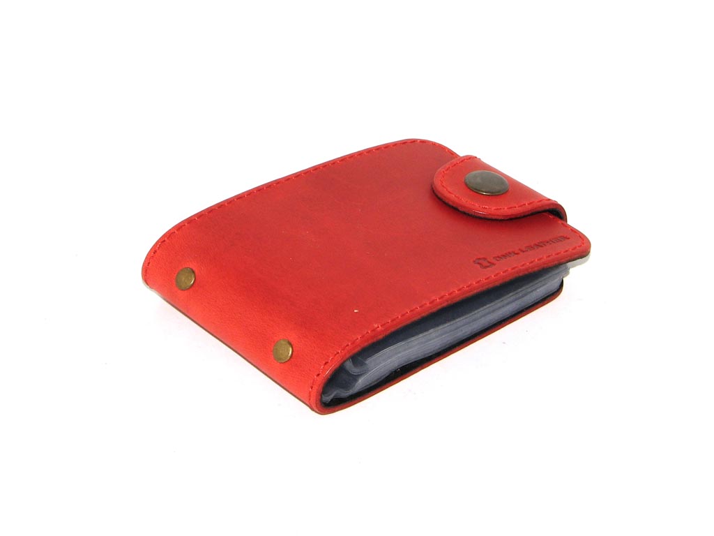 Шкіряна Візитниця DNK Leather Cards-H червона Шкіряна Візитниця DNK Leather Cards-H червона